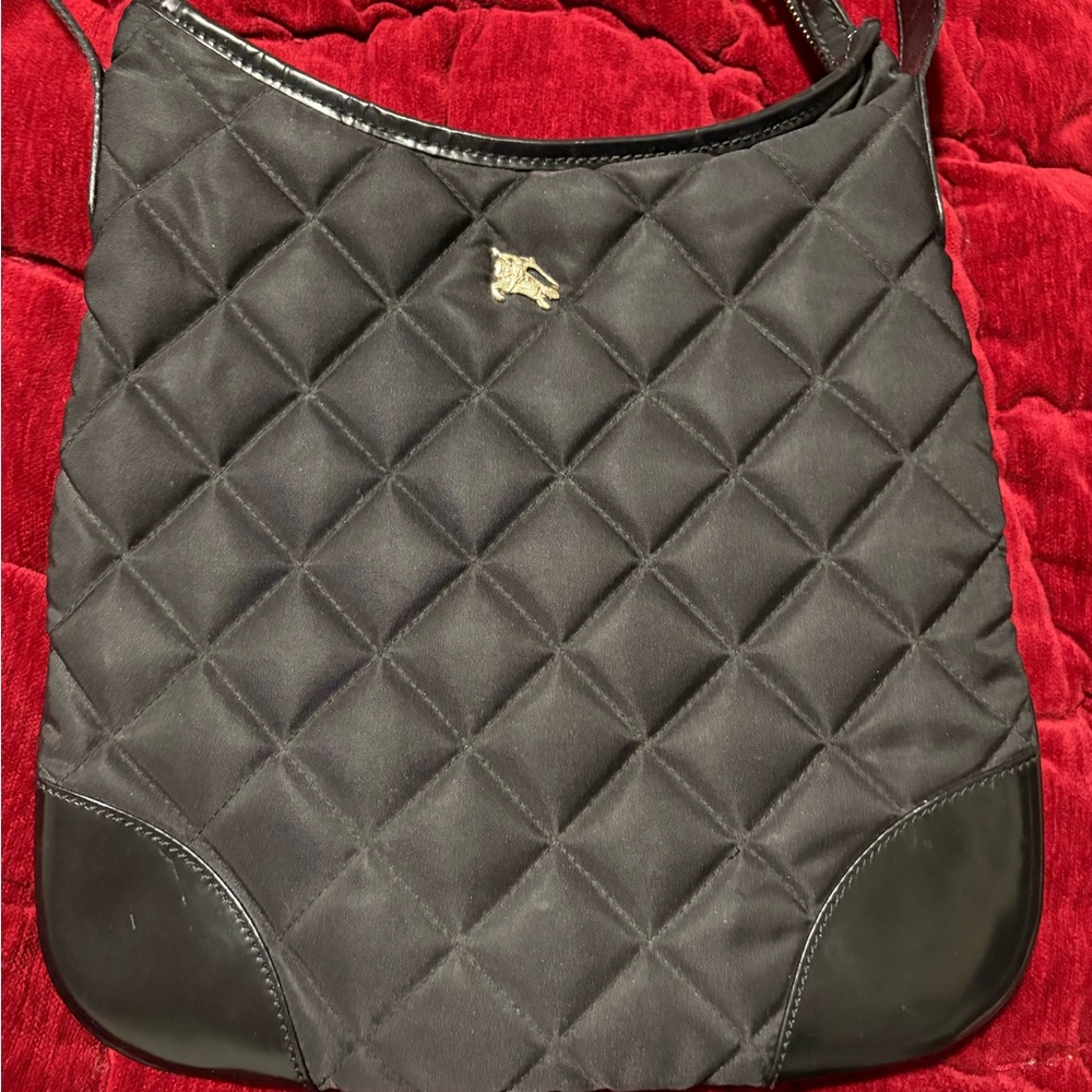 Burberry Black Quilted Shoulder Bag